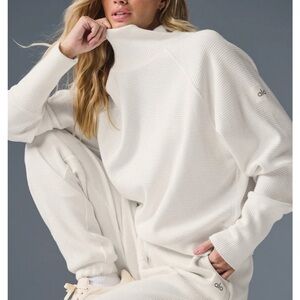 ALO Yoga Cream Waffle Knit Apparel